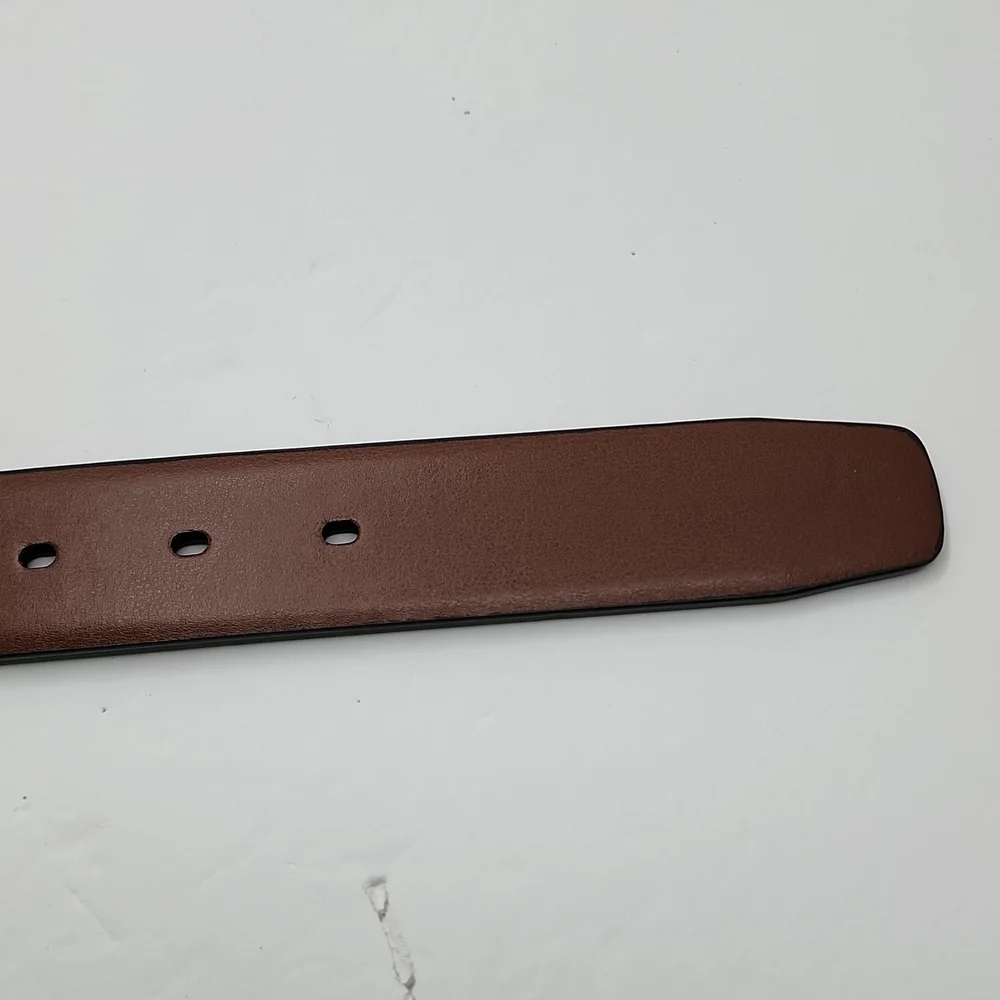 PERRY ELLIS POTFOLIO MEN'S REVERSIBLE BELT, BLACK & BROWN, SIZE 42 - Picture 9 of 10
